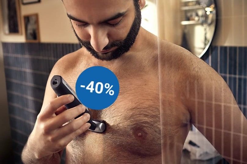 Mit einem Bodygrommer wie dem Philips Series 5000 gelingt die Körperrasur.