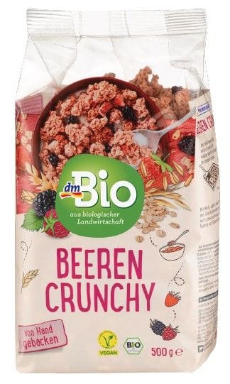 Das "dmBio Beeren Crunchy" mit bestimmten MHD wird zurückgerufen. Eine Deklarierung fehlt.