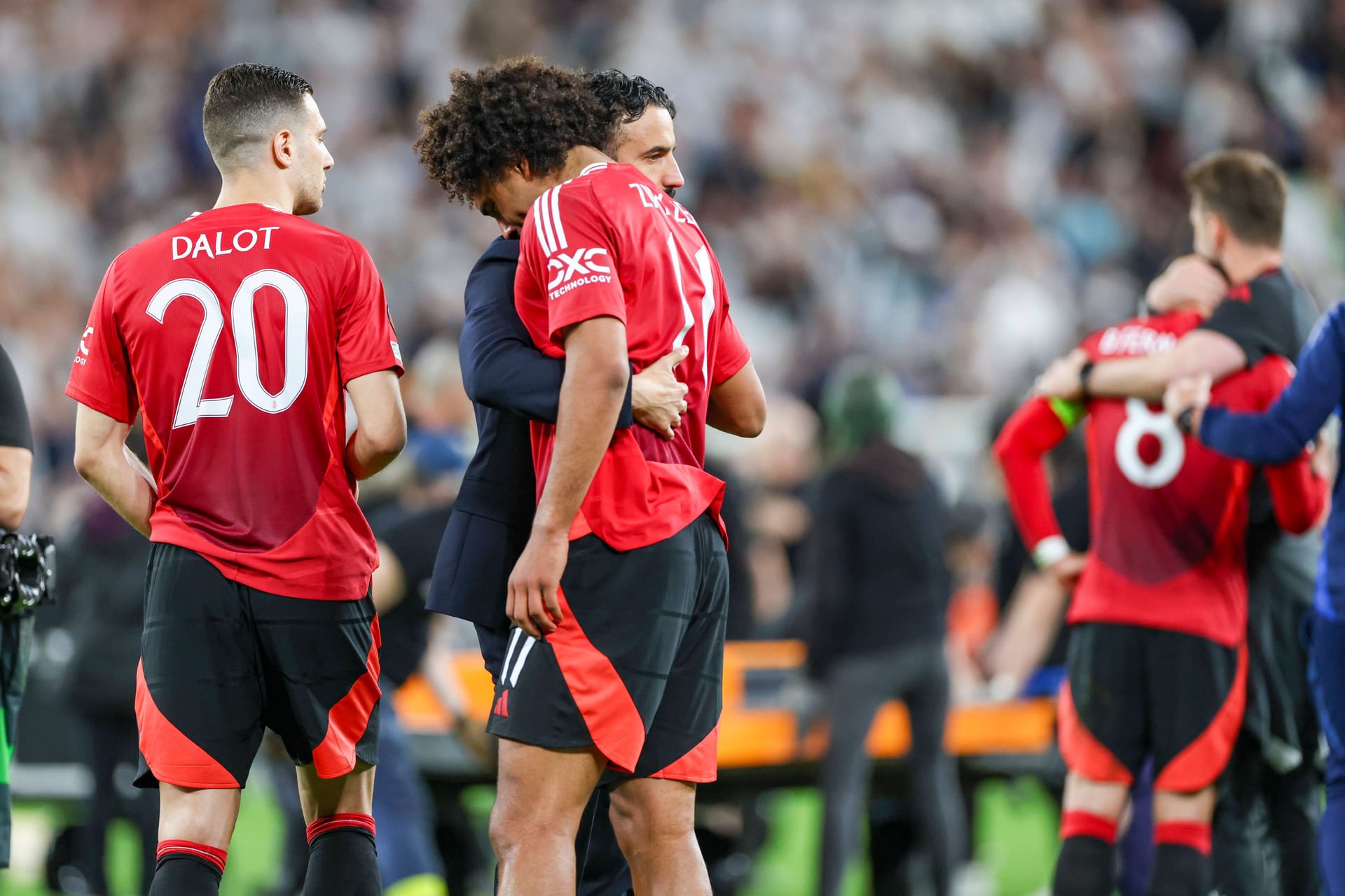 United-Spieler waren nach Abpfiff enttäuscht.