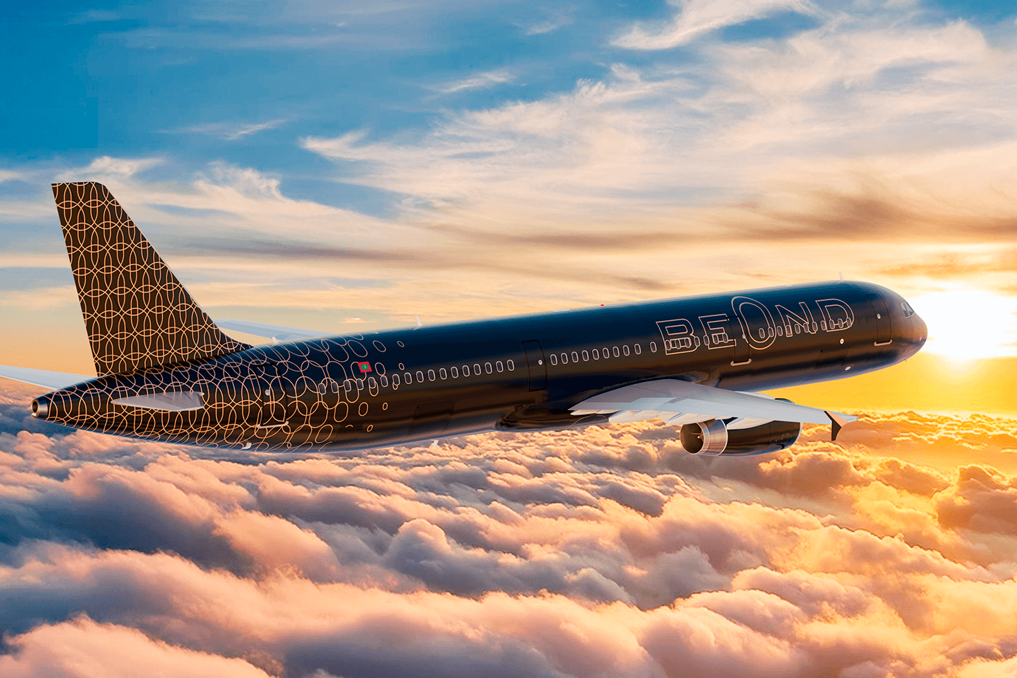 So bewirbt die Airline ihre Flüge auf die Malediven.