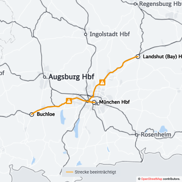 Auf den markierten Strecken kommt es am Mittwoch zu Verspätungen und Zugausfällen.