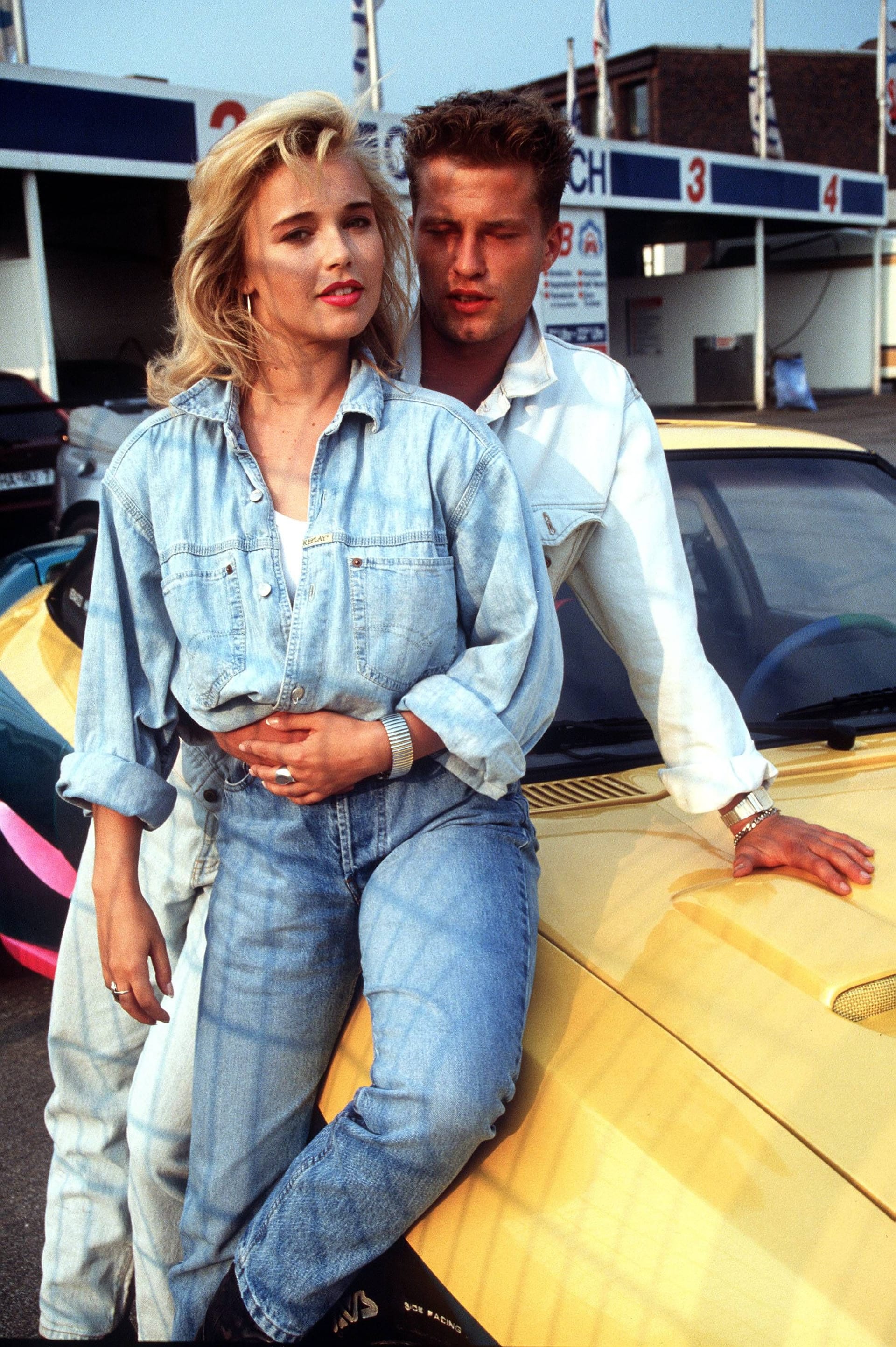 "Manta, Manta": Tina Ruland und Til Schweiger als Uschi und Bertie in dem Film von 1991.