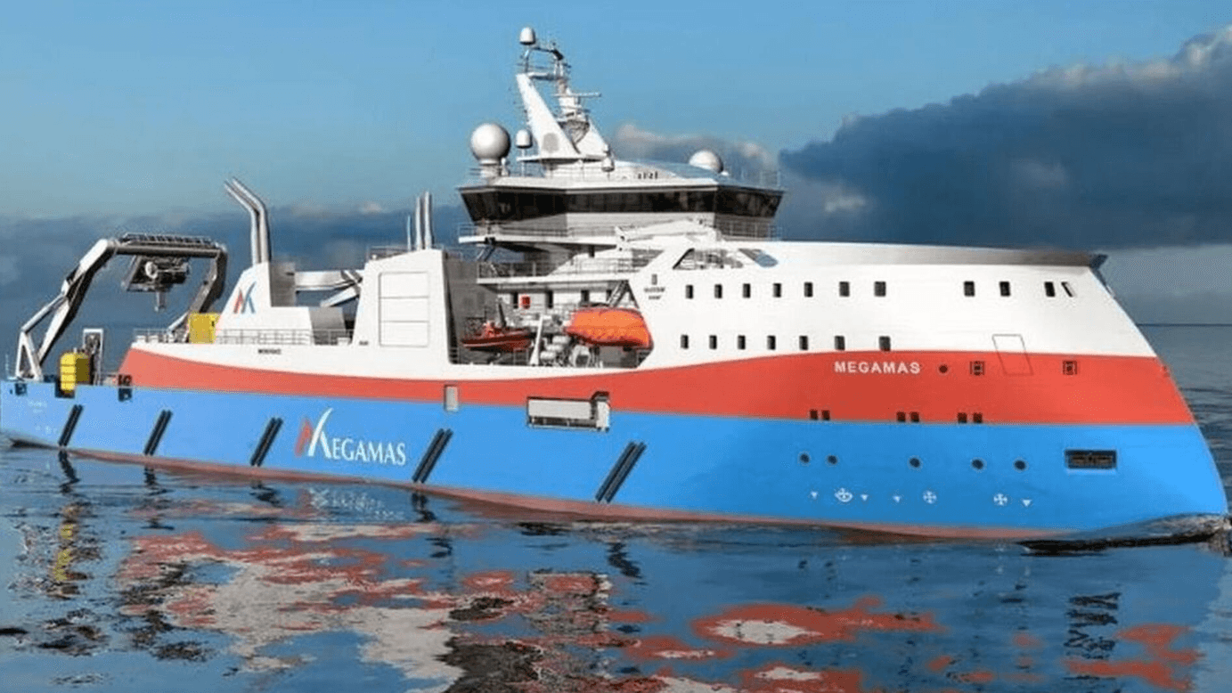 Der Entwurf des Verlegeschiffes: Die Lloyd-Werft soll mindestens eines dieser Schiffe bauen, auch ein zweites stellte der Auftraggeber in Aussicht. Der Entwurf des Verlegeschiffes: Die Lloyd-Werft soll mindestens eines dieser Schiffe bauen, auch ein zweites stellte der Auftraggeber in Aussicht.