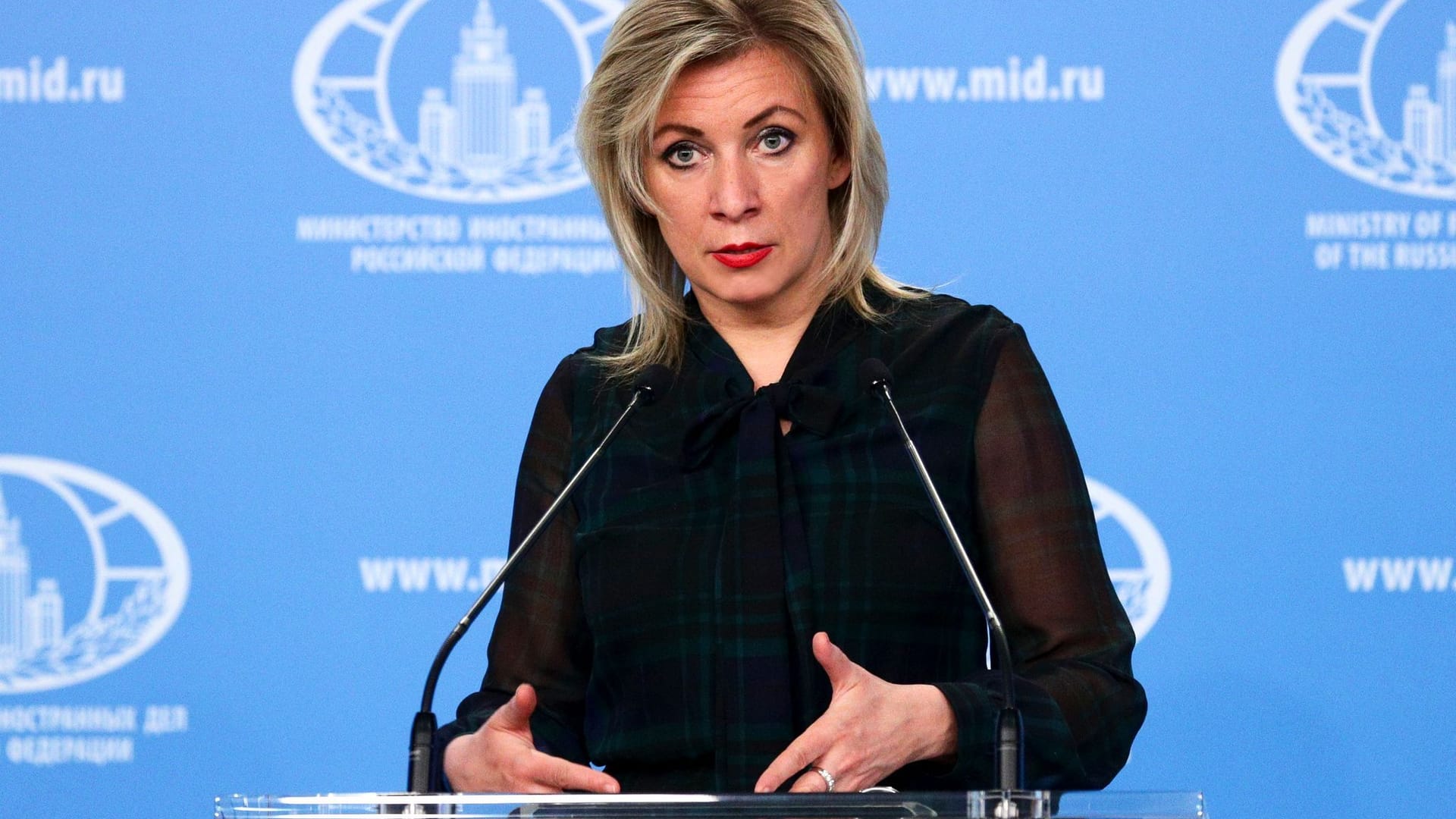 Sprecherin des russischen Außenministeriums Sacharowa Sprecherin des russischen Außenministeriums Sacharowa