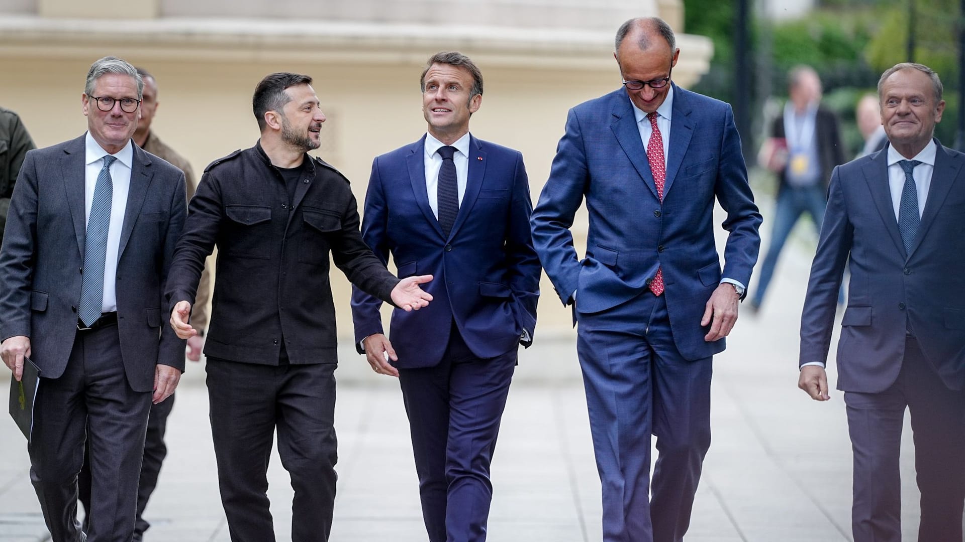 Merz, Macron, Starmer und Tusk in Kiew