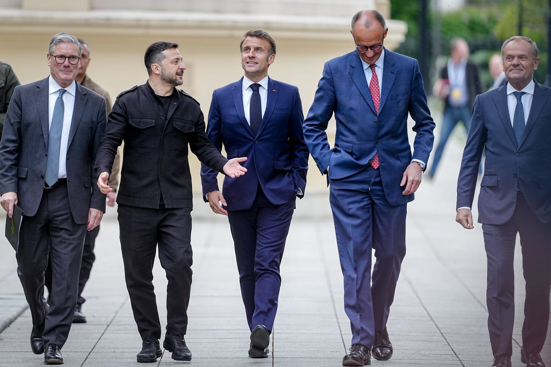 Merz, Macron, Starmer und Tusk in Kiew