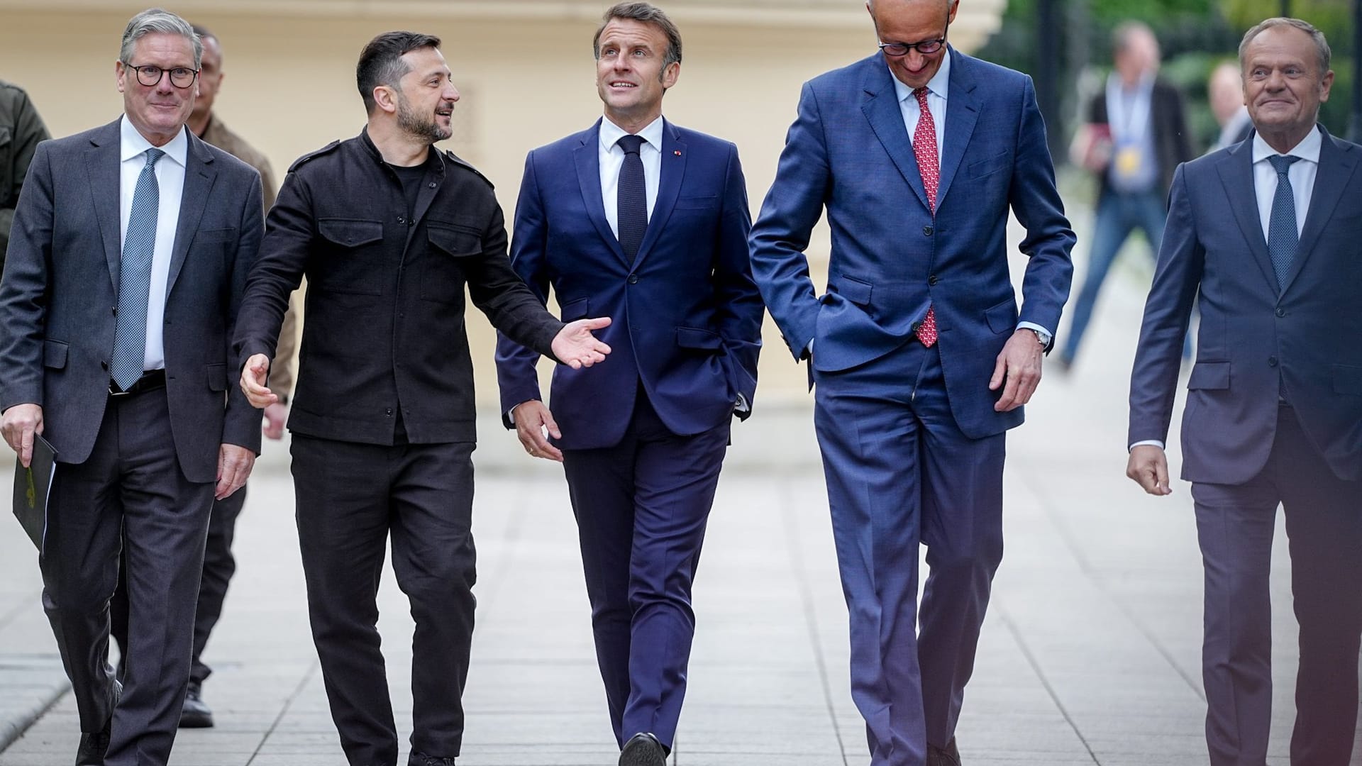 Merz, Macron, Starmer und Tusk in Kiew Merz, Macron, Starmer und Tusk in Kiew