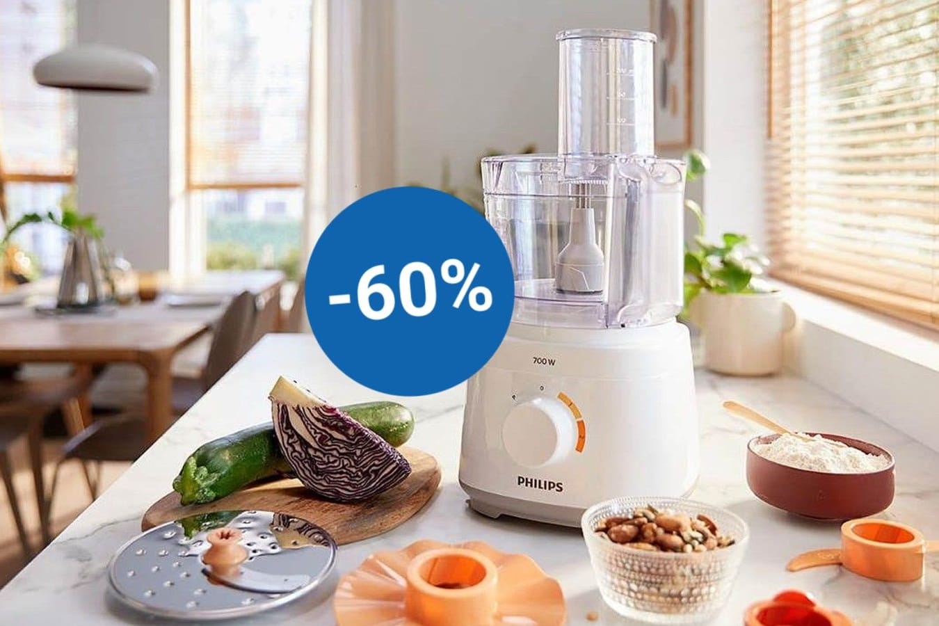 Küchenmaschinen sind praktische Helfer beim Kochen. Bei Lidl gibt es aktuell ein Philips-Modell zum Sparpreis.