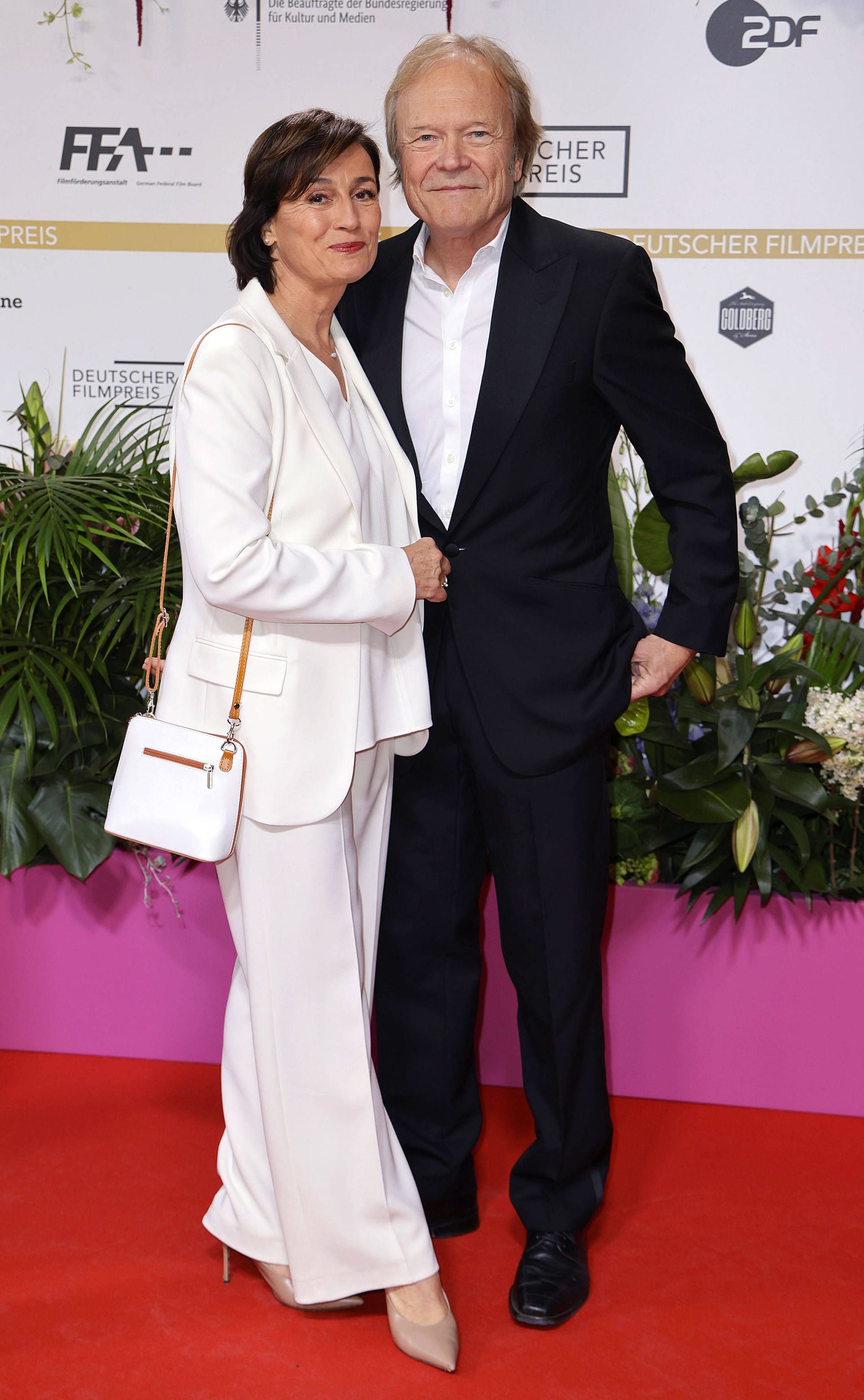 Samdra Maischberger und Jan Kerhart zeigen sich öffentlich beim Deutschen Filmpreis.