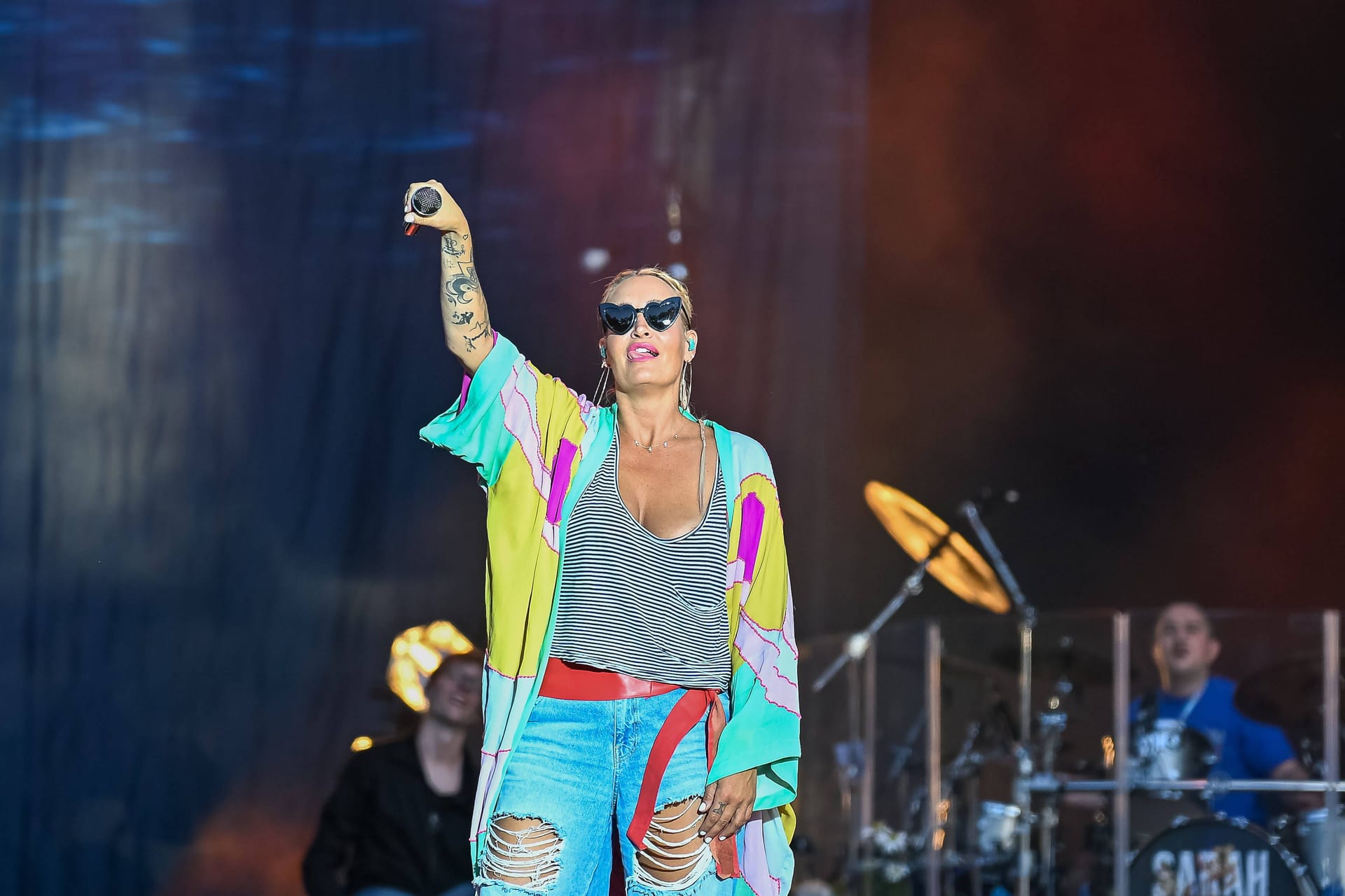Sarah Connor bei einem Festival im vergangenen Jahr (Archivbild): Die Sängerin stellt ihr neues Album vor.