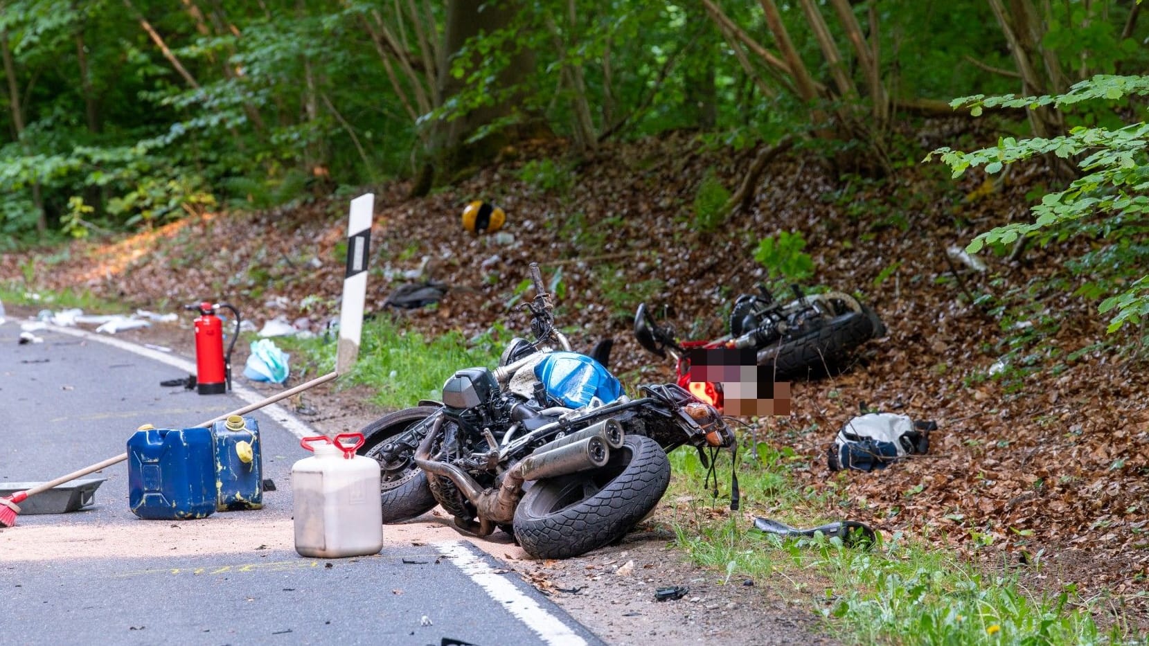 Unfallstelle in Lütjensee: Eine junge Bikerin kam ums Leben.