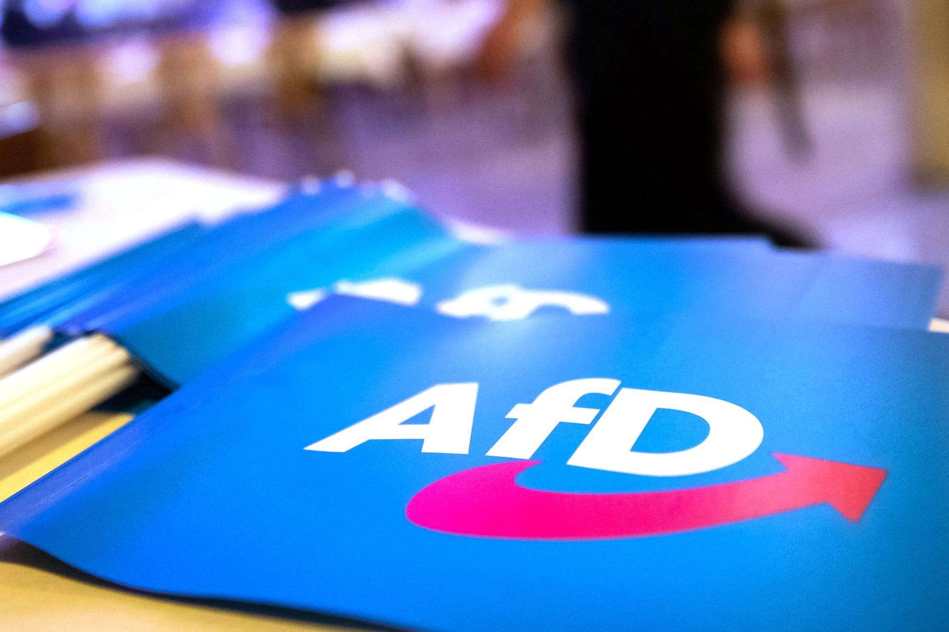 Fähnchen mit dem Logo der AfD: Bremen will keine Zeit verlieren und drängt noch mehr als 2024 auf ein Verbot der Partei.
