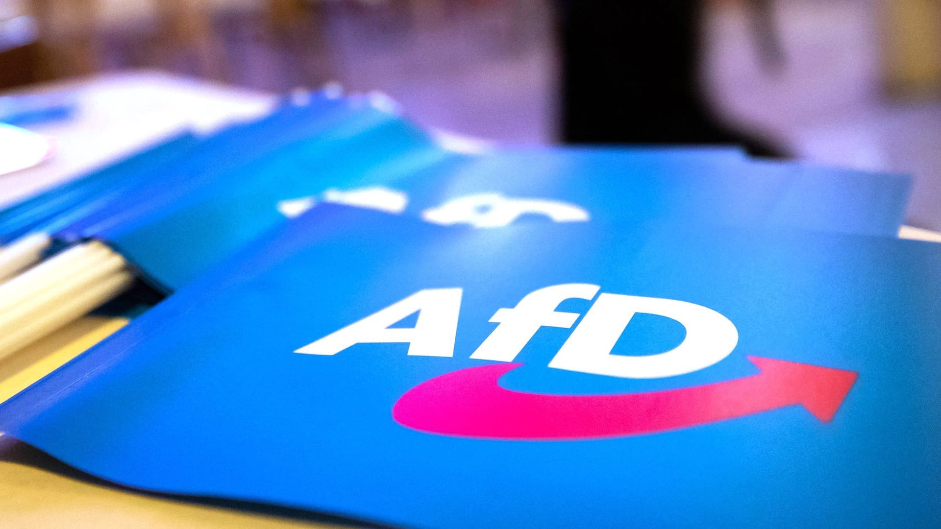 Fähnchen mit dem Logo der AfD: Bremen will keine Zeit verlieren und drängt noch mehr als 2024 auf ein Verbot der Partei.