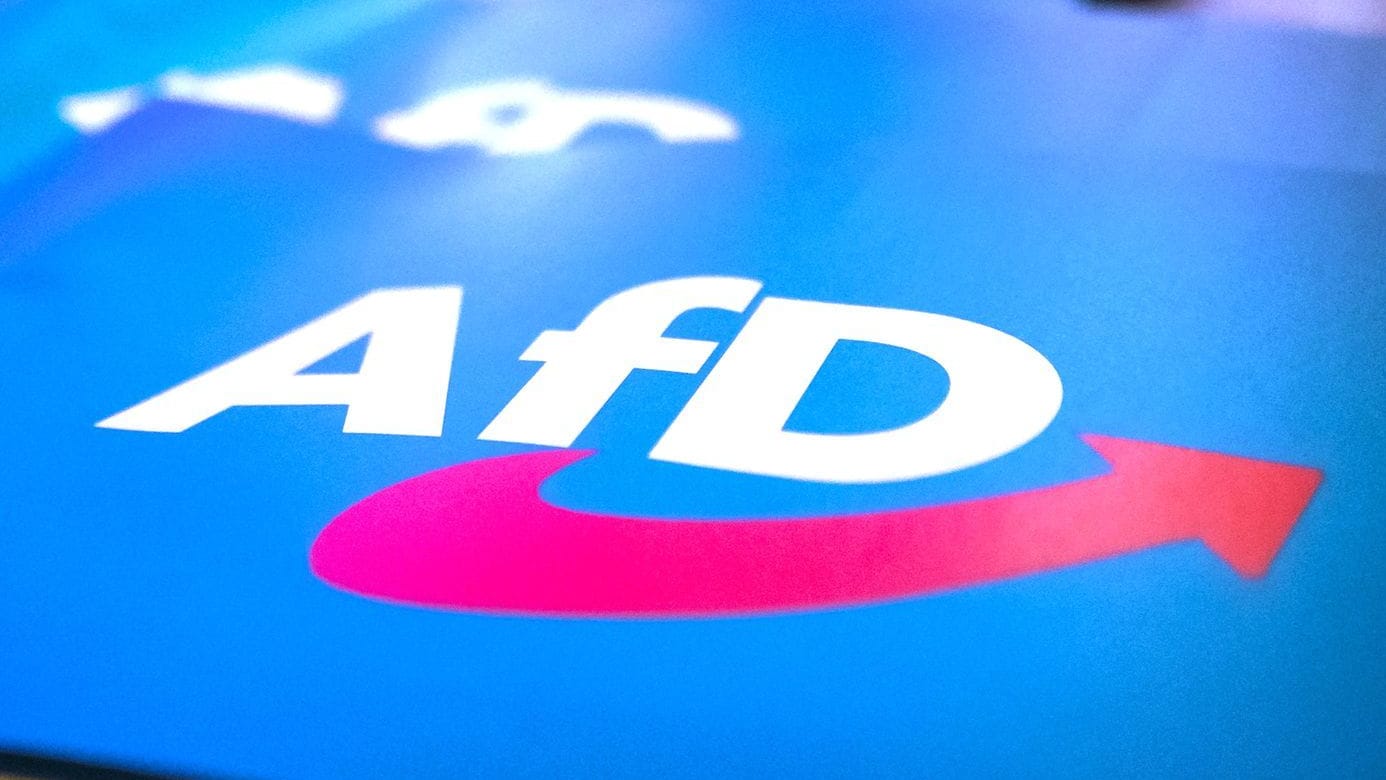 Fähnchen mit dem Logo der AfD: Bremen will keine Zeit verlieren und drängt noch mehr als 2024 auf ein Verbot der Partei.