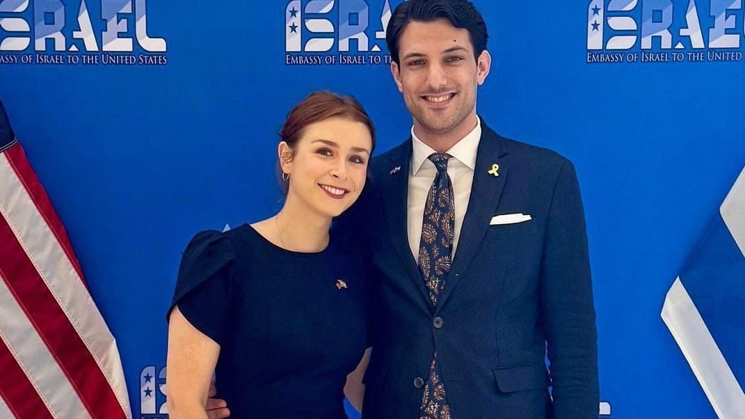 Auf X geteiltes Bild der beiden Opfer: Sarah Lynn Milgrim und Yaron Lischinsky sollen kurz vor ihrer Verlobung gestanden haben.
