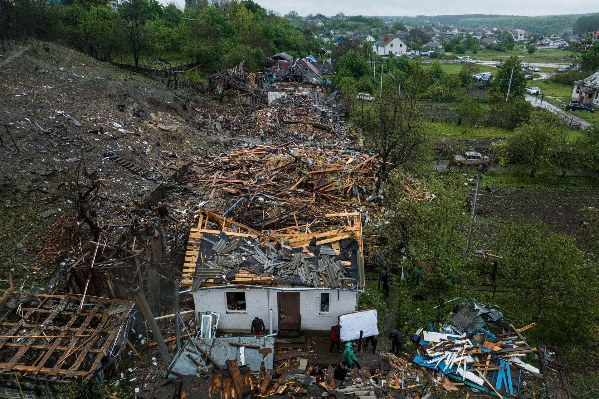 Ukraine-Krieg -Region Schytomyr - Nach russischem Angriff