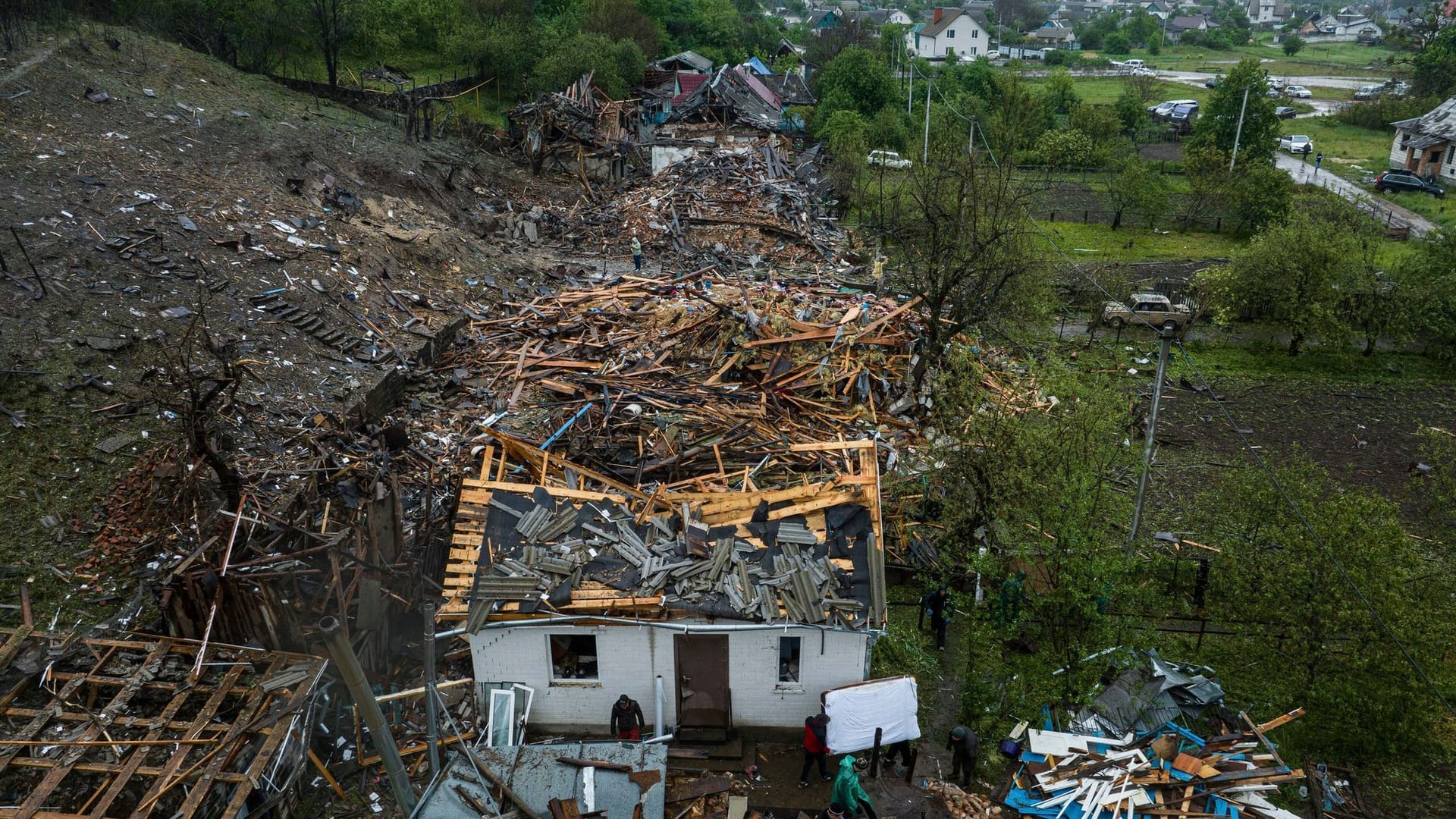 Ukraine-Krieg -Region Schytomyr - Nach russischem Angriff Ukraine-Krieg -Region Schytomyr - Nach russischem Angriff