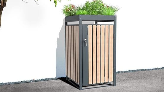 Mit der Mülltonnenverkleidung von Tchibo wird die Einfahrt zum Hingucker. Mit der Mülltonnenverkleidung von Tchibo wird die Einfahrt zum Hingucker.