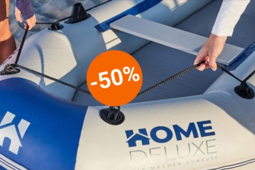 Bei Otto sparen Sie jetzt 52 Prozent auf das große Schlauchboot von Home Deluxe.