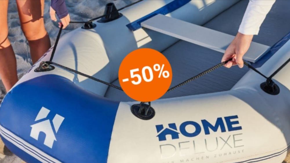 Bei Otto sparen Sie jetzt 52 Prozent auf das große Schlauchboot von Home Deluxe.