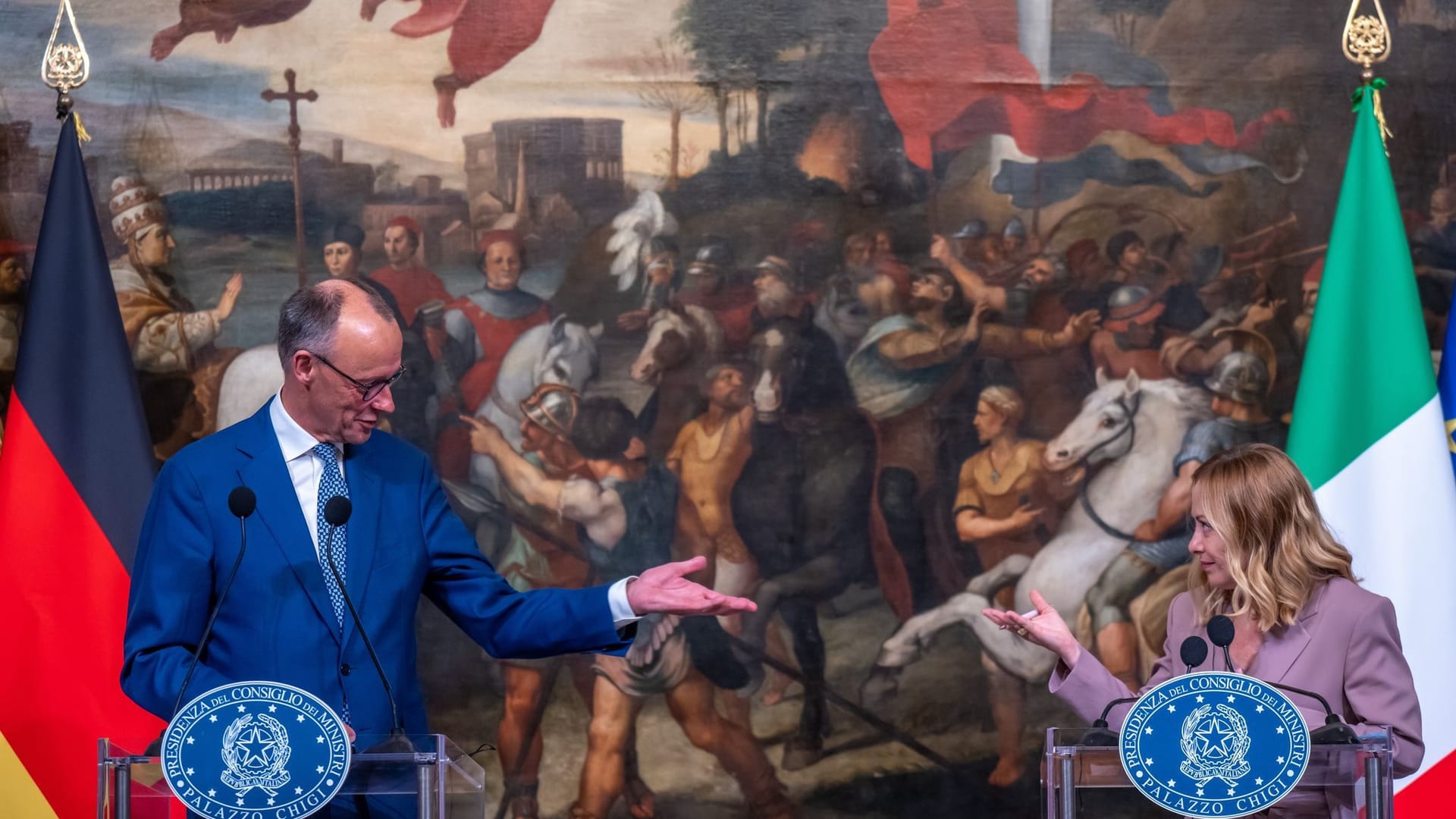 Bundeskanzler Merz trifft Italiens Ministerpräsidentin Meloni Bundeskanzler Merz trifft Italiens Ministerpräsidentin Meloni