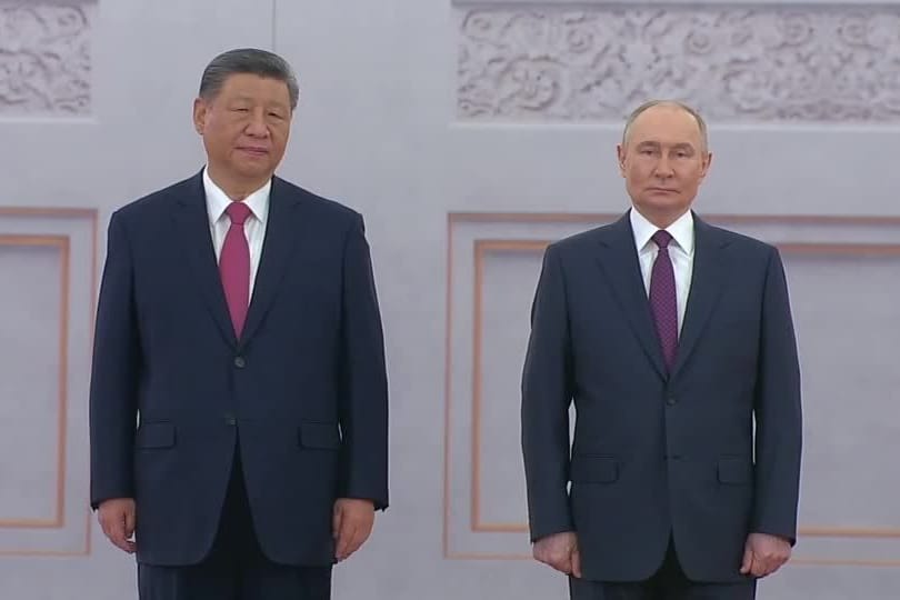 Xi Jingping und Wladimir Putin treffen sich in Moskau. Xi Jingping und Wladimir Putin treffen sich in Moskau.