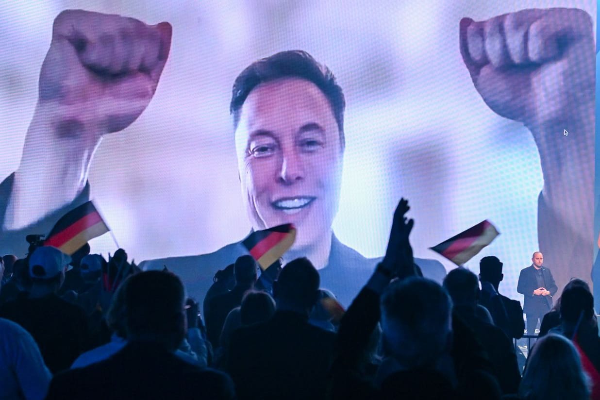 Elon Musk im Wahlkampf der AfD