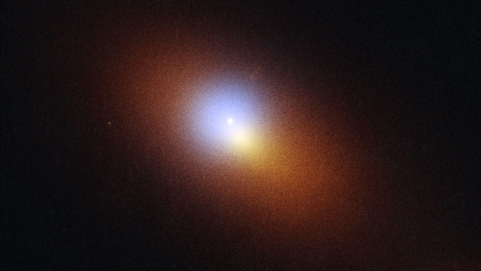 Während das Schwarze Loch den Stern zerreißt, entsteht ein gigantischer Strahlungsblitz.