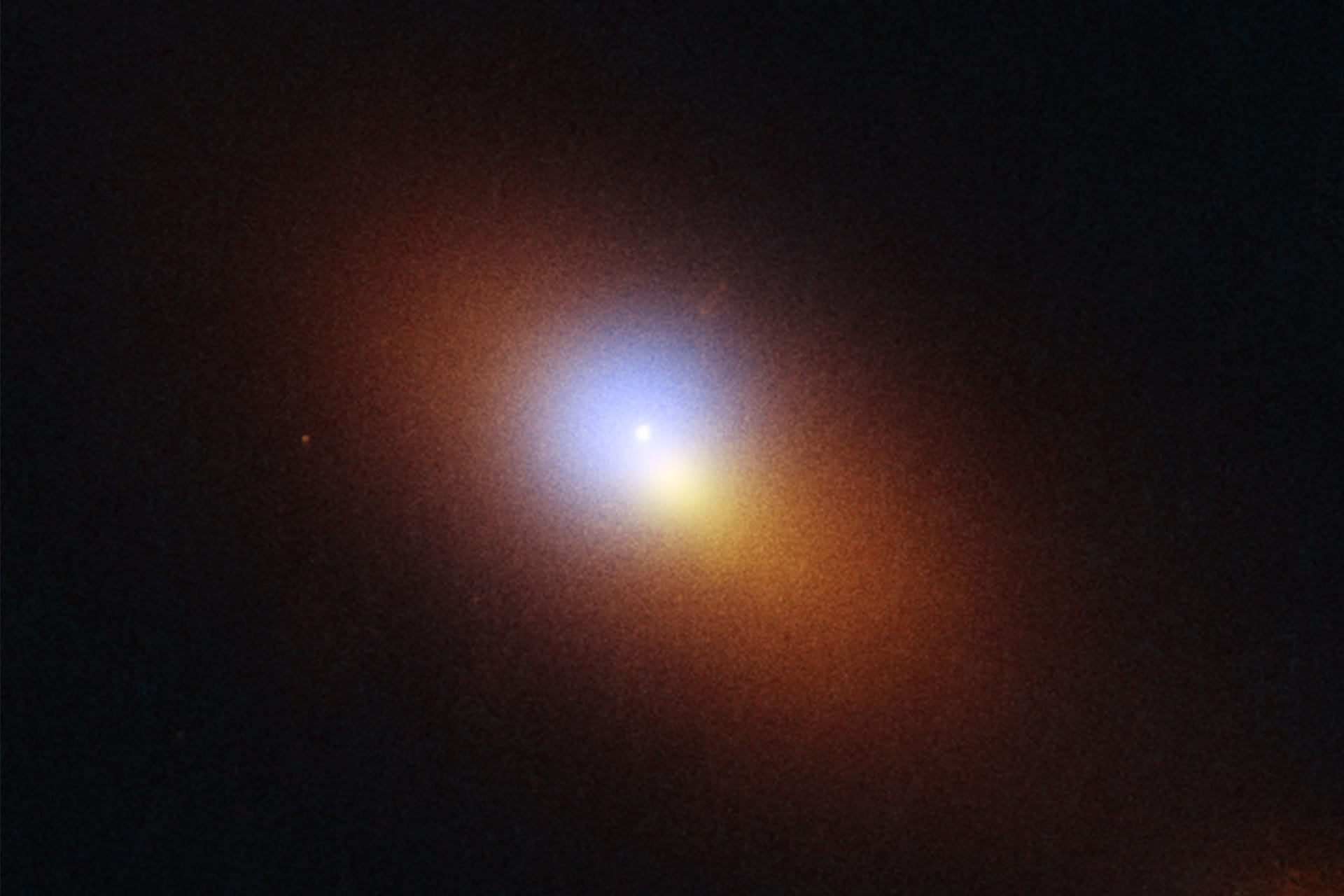 Während das Schwarze Loch den Stern zerreißt, entsteht ein gigantischer Strahlungsblitz.