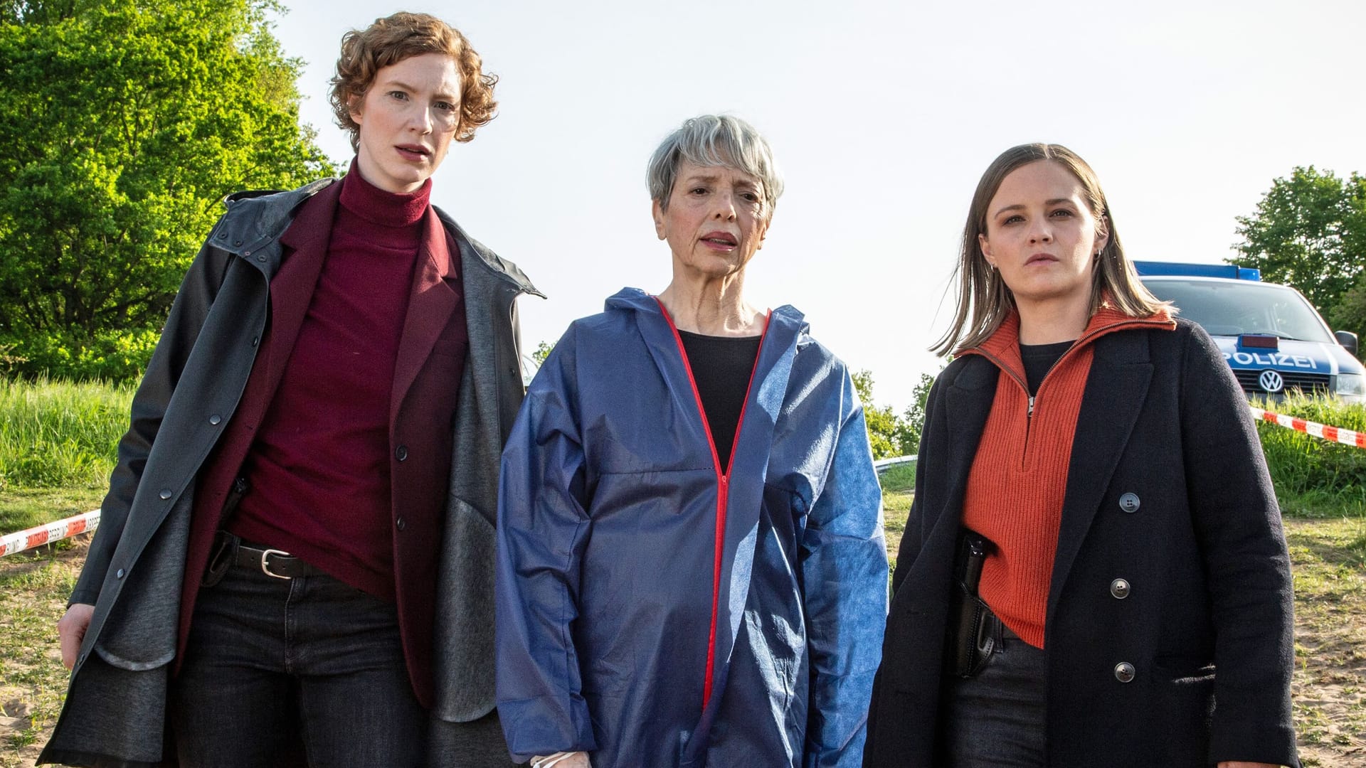 "Tatort": So lange du atmest: Linda Selb (Luise Wolfram), Edda Bingley (Helen Schneider) und Liv Moormann (Jasna Fritzi Bauer) ermitteln in einem Mordfall.