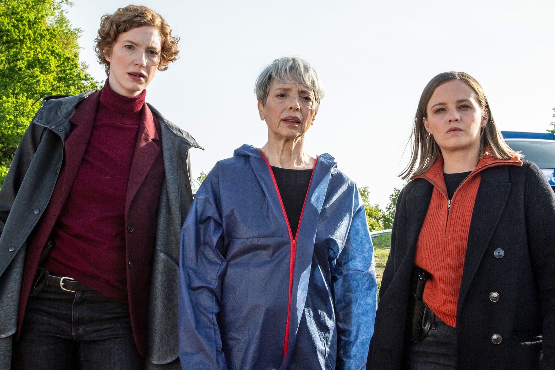 "Tatort": So lange du atmest: Linda Selb (Luise Wolfram), Edda Bingley (Helen Schneider) und Liv Moormann (Jasna Fritzi Bauer) ermitteln in einem Mordfall.