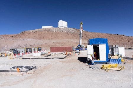 Die Baustelle auf dem Berg Cerro Chajnantor: Hier soll das Hightech-Telskop aufgebaut werden.