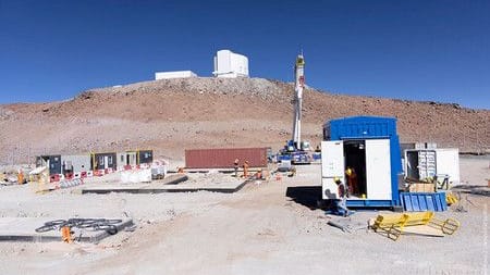 Die Baustelle auf dem Berg Cerro Chajnantor: Hier soll das Hightech-Telskop aufgebaut werden.