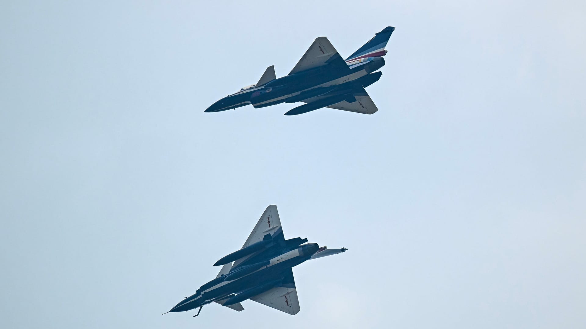 Jets des chinesischen Modells J-10C: Sie scheinen europäischen Jets klar überlegen zu sein.