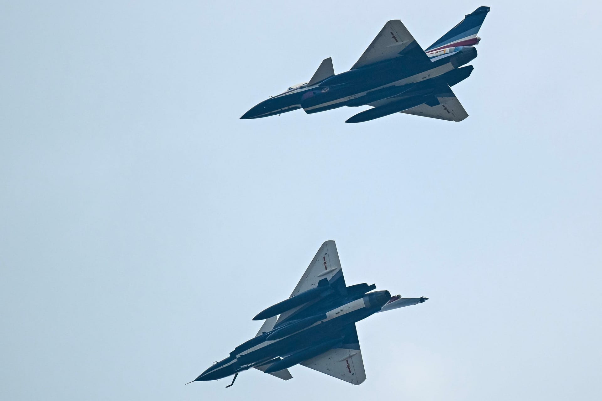 Jets des chinesischen Modells J-10C: Sie scheinen europäischen Jets klar überlegen zu sein.