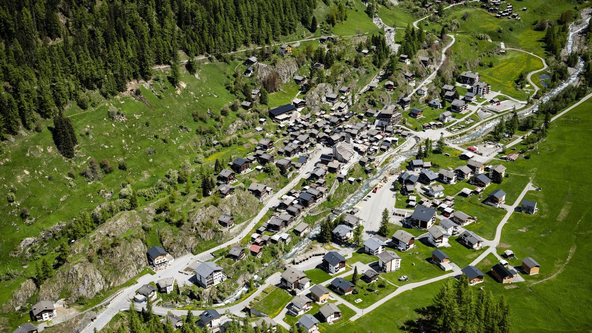 Das Dorf Blatten im Lötschental: Alle Einwohner mussten ihre Häuser verlassen.