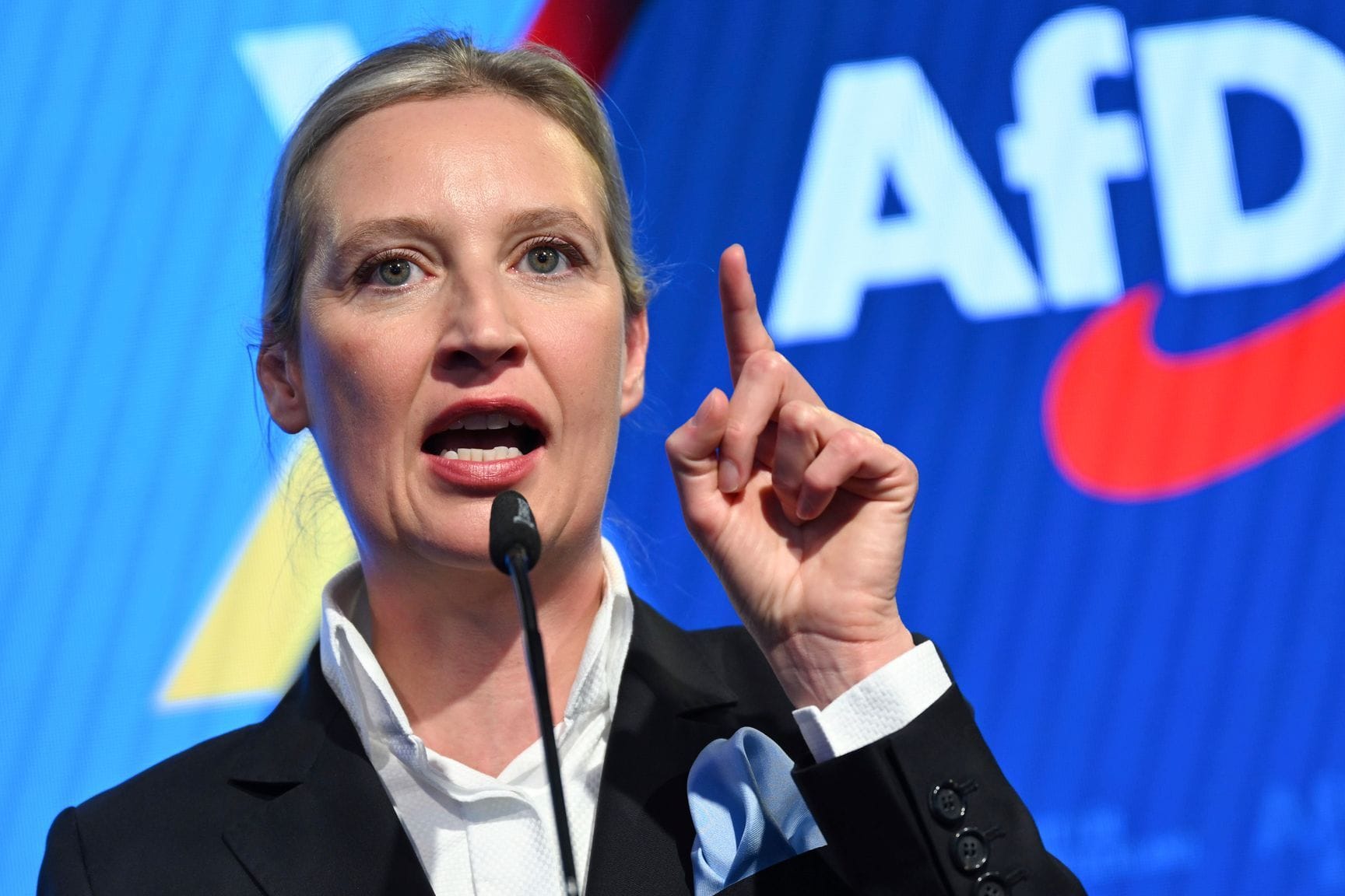 Alice Weidel, Co-Vorsitzende der AfD: Der Verfassungsschutz zieht seine Einstufung der Partei vorerst zurück. Alice Weidel, Co-Vorsitzende der AfD: Der Verfassungsschutz zieht seine Einstufung der Partei vorerst zurück.