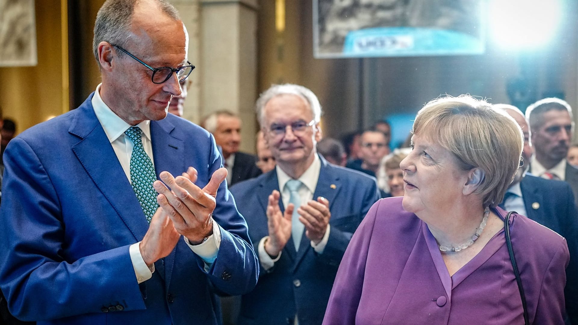 Friedrich Merz und Angela Merkel