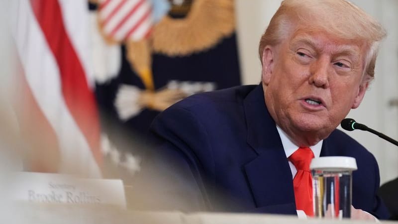 US-Präsident Donald Trump spricht während einer Veranstaltung der Kommission "Make America Healthy Again" (MAHA) im East Room des Weißen Hauses. US-Präsident Donald Trump spricht während einer Veranstaltung der Kommission "Make America Healthy Again" (MAHA) im East Room des Weißen Hauses.