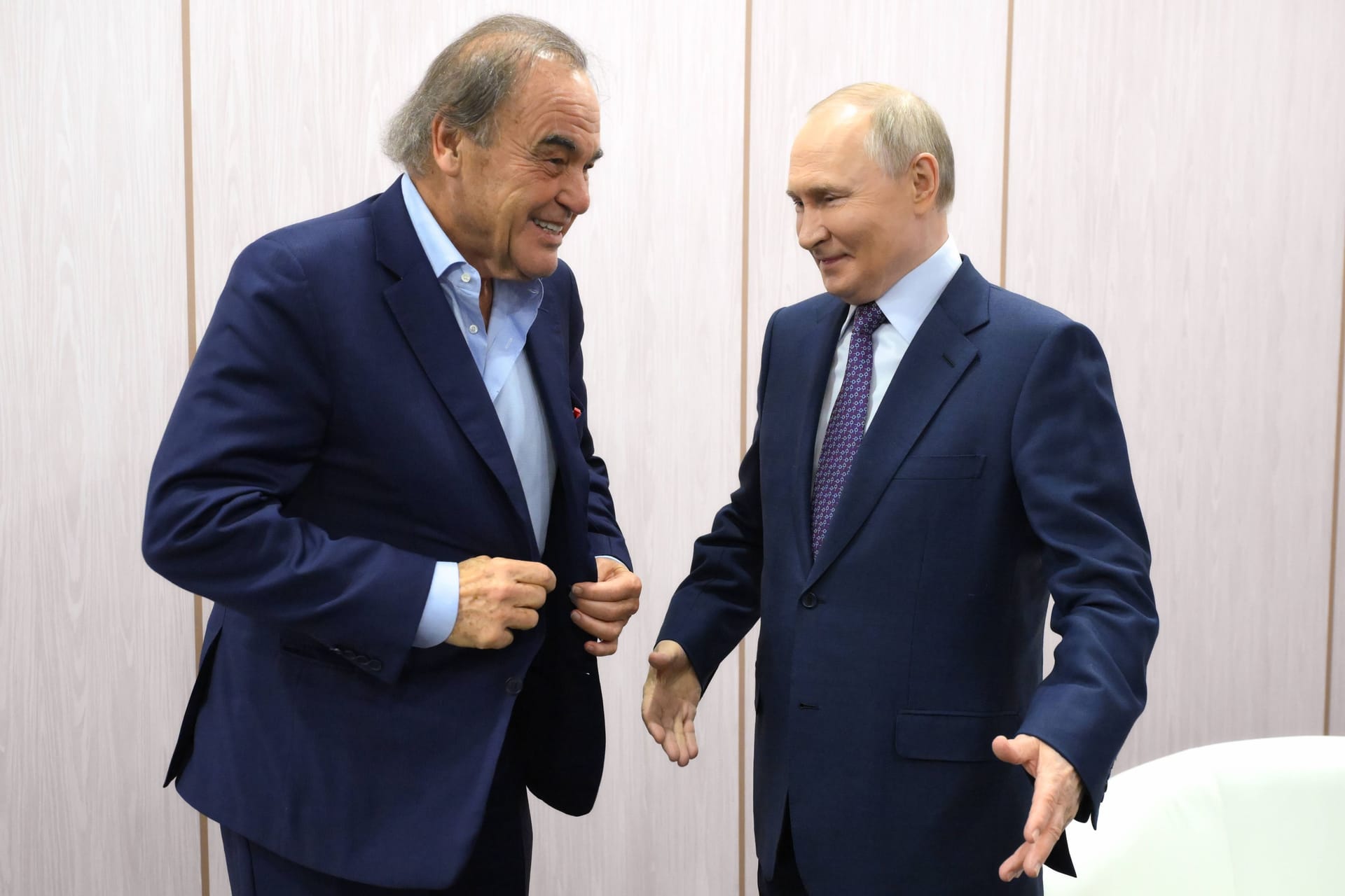Oliver Stone und Wladimir Putin vor einigen Tagen in Moskau.