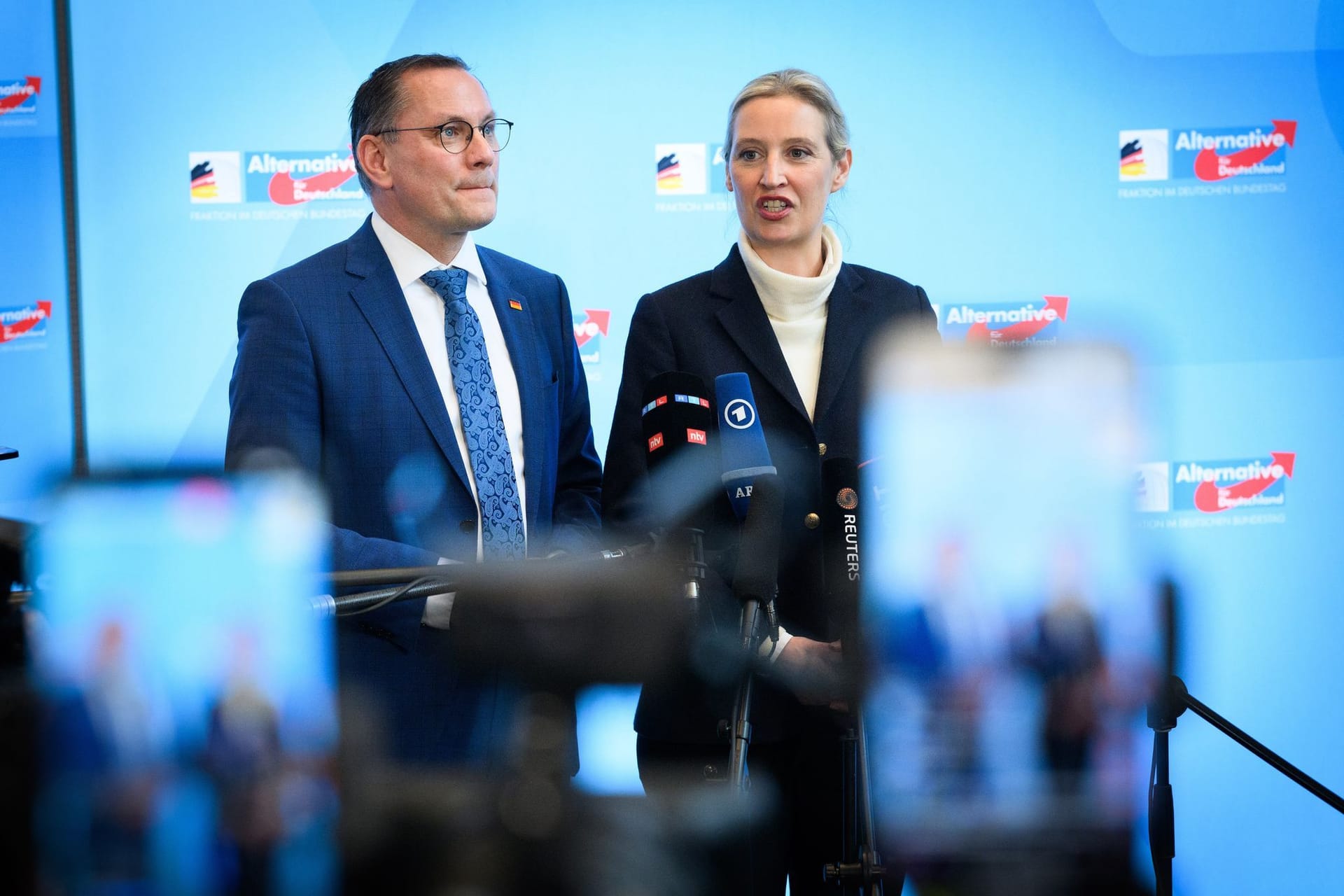 AfD-Chefs Tino Chrupalla und Alice Weidel