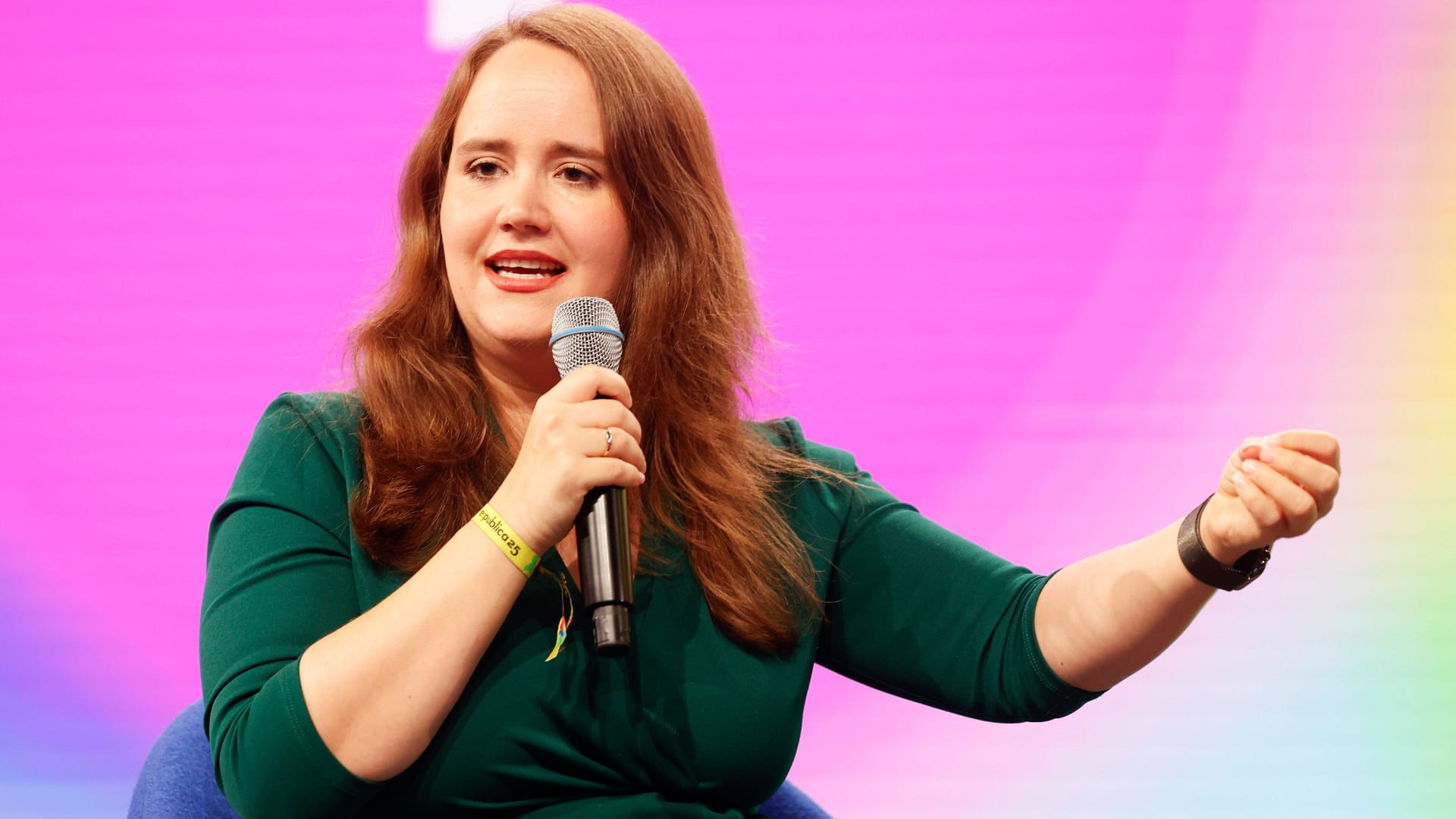 Ricarda Lang bei der Medienkonferenz Re:publica 25 in Berlin.