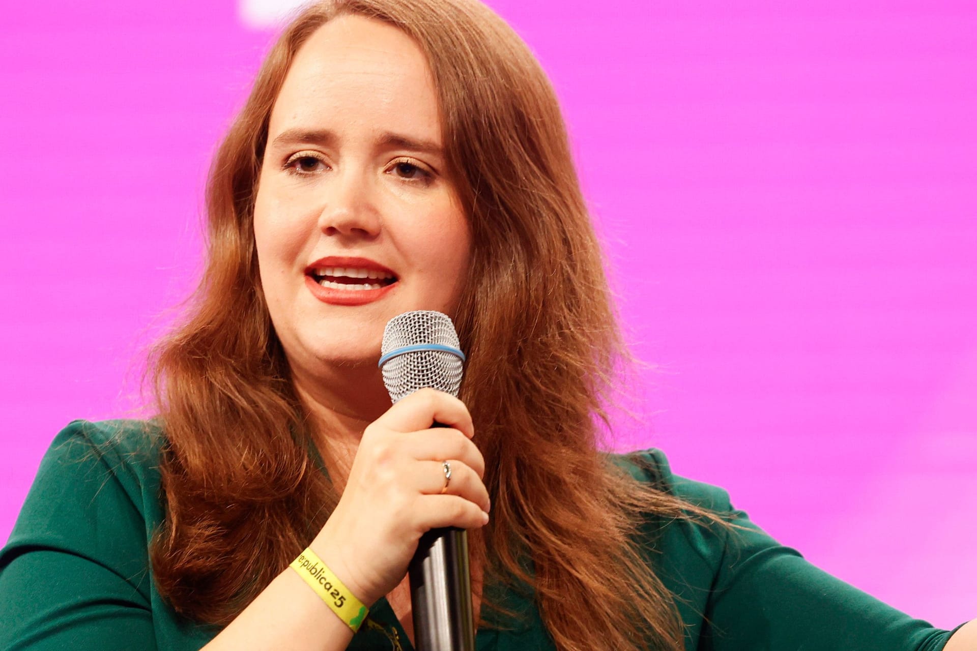 Ricarda Lang bei der Medienkonferenz Re:publica 25 in Berlin.