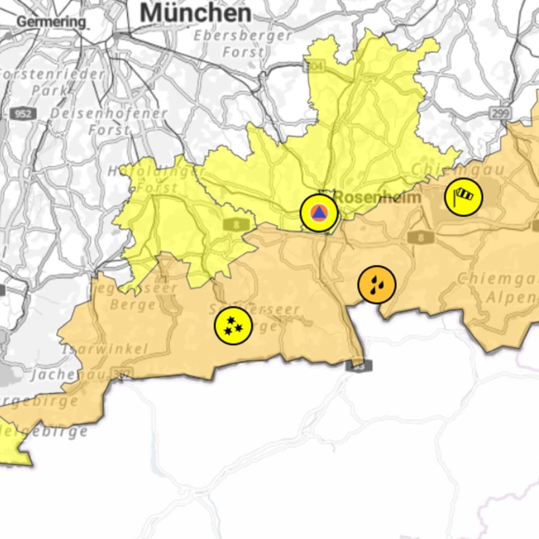 Überflutungen und Schnee: Hier wird es am Montag ungemütlich.