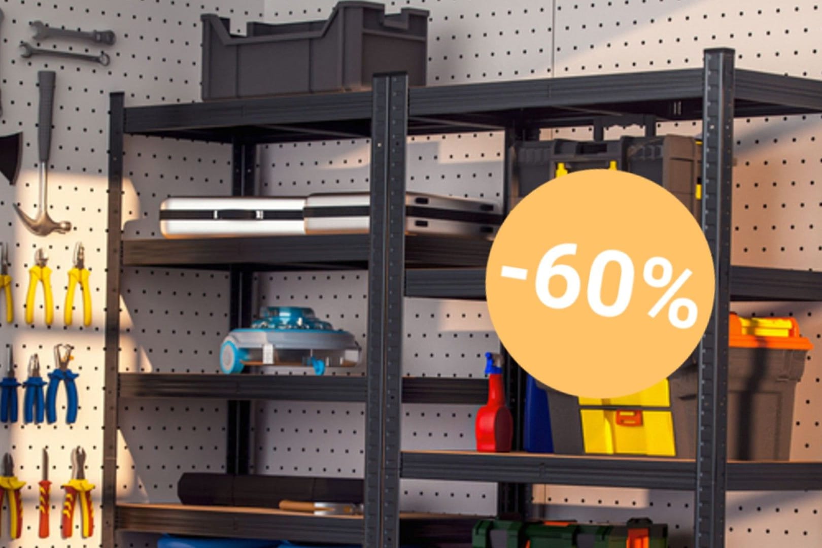 Bei Aldi ist das beliebte Schwerlastregal von Monzana aktuell im praktischen Doppelpack erhältlich – mit einem Preisvorteil von rund 60 Prozent.