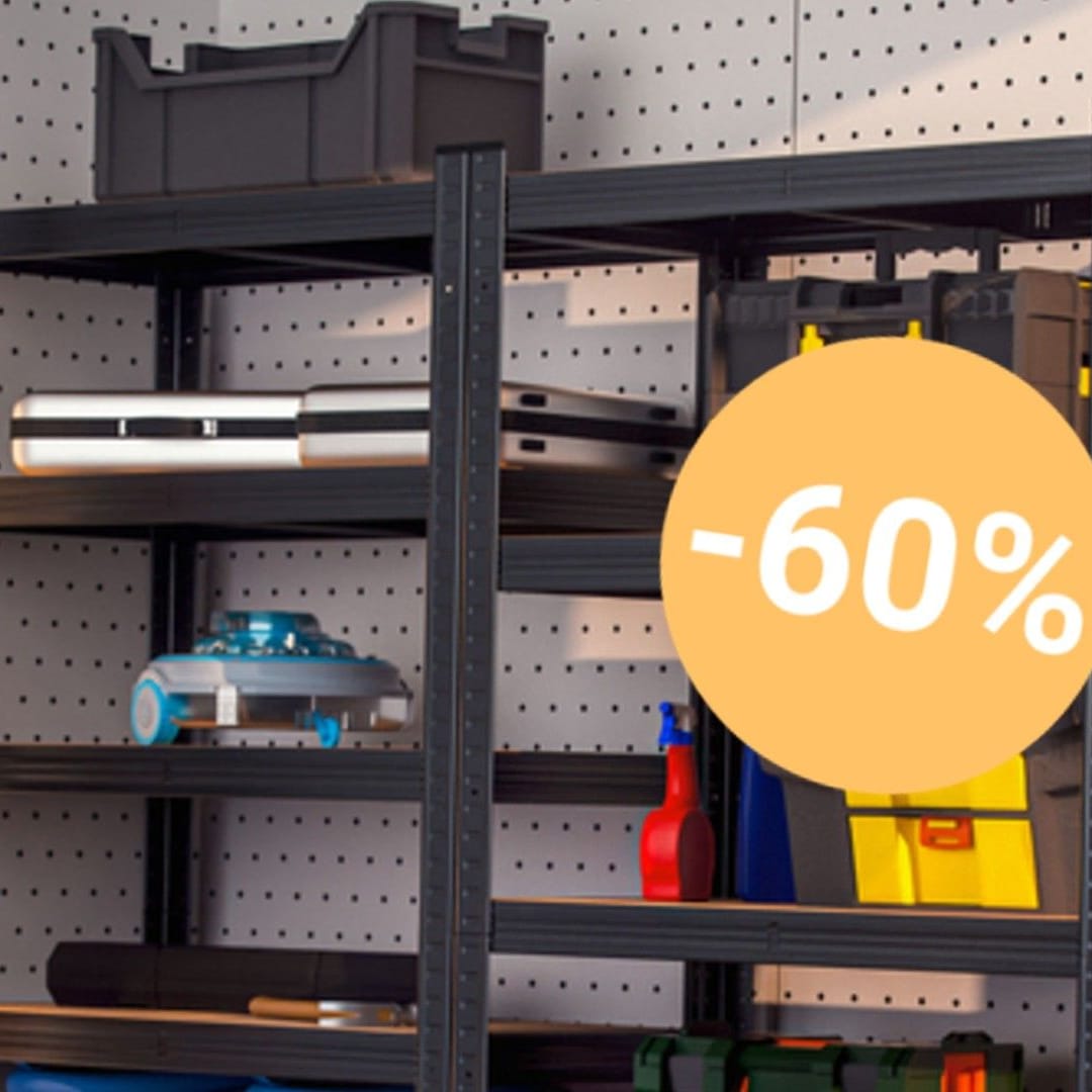 Bei Aldi ist das beliebte Schwerlastregal von Monzana aktuell im praktischen Doppelpack erhältlich – mit einem Preisvorteil von rund 60 Prozent.
