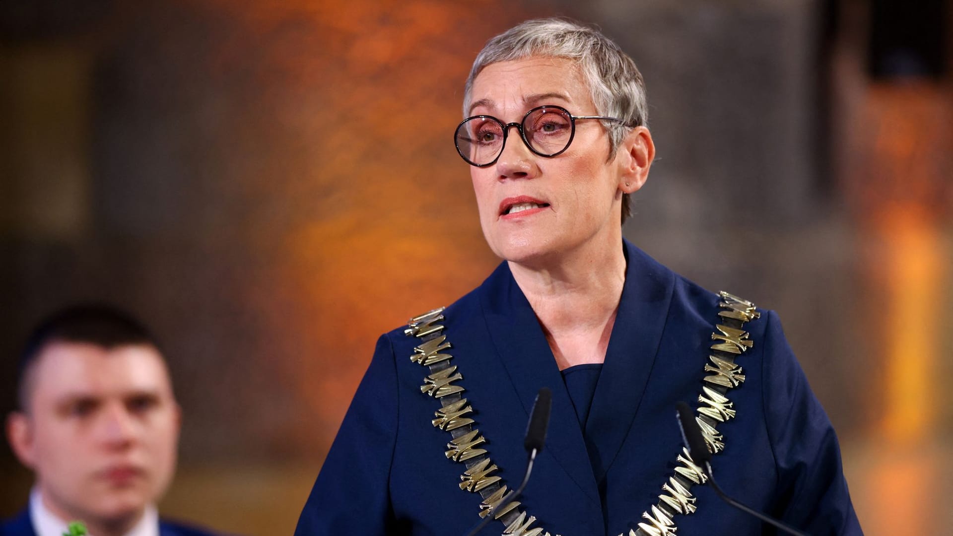 Oberbürgermeisterin Sibylle Keupen während ihrer Rede.