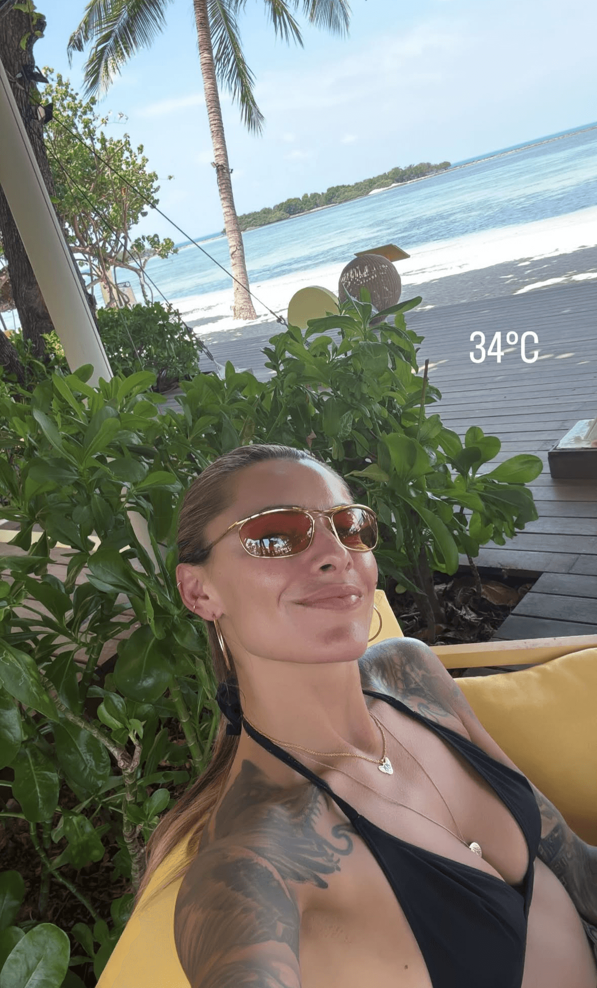 Sophia Thomalla befindet sich auf Koh Samui.