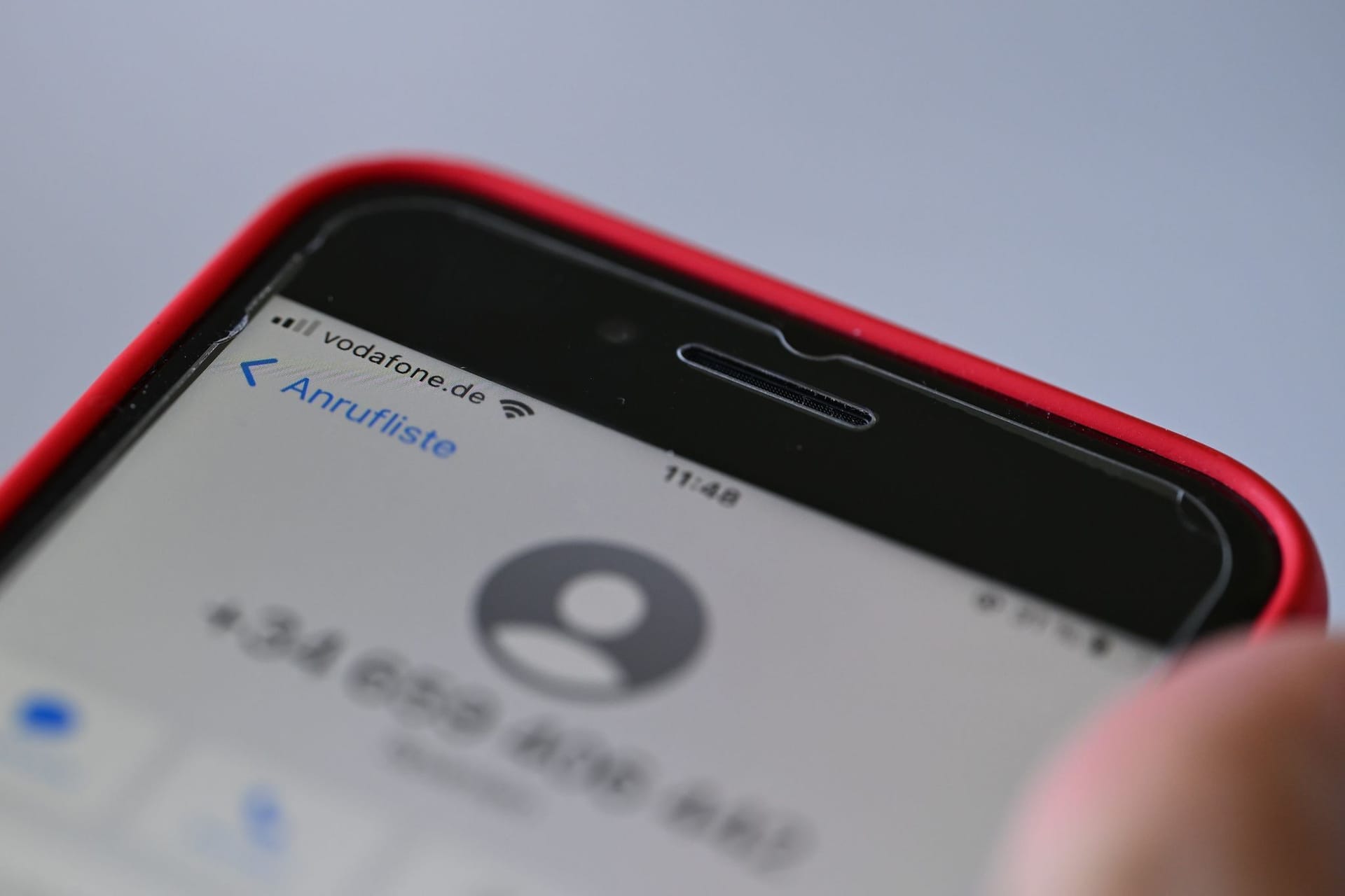 Vodafone-Handy mit Betrugsnummer Vodafone-Handy mit Betrugsnummer