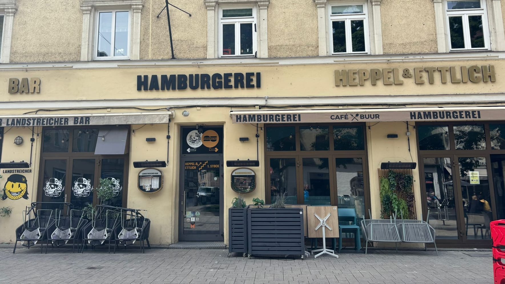 Bisher findet sich in der Feilitzschstraße 12 die Hamburgerei und die Landstreicherbar: In Kürze zieht dort ein Brunchlokal ein.